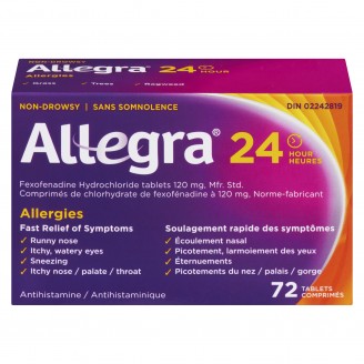 Allegra Allergies 24-Hour Relief, 72 Tablets